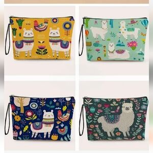Llama/ Alpaca Makeup Every Day Cosmetic Pouch New. 4 Choices, Price For 1 PouchL